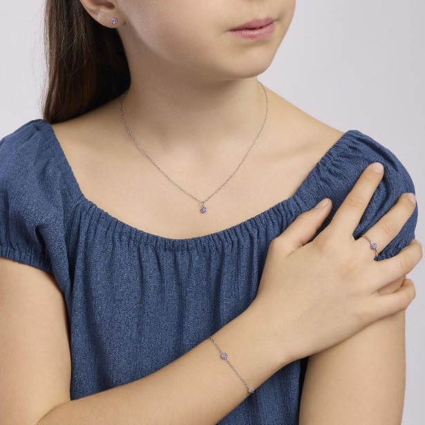 MABINA 533876 - Bracciale in argento 925/°°° tormalina sintetica e zirconi