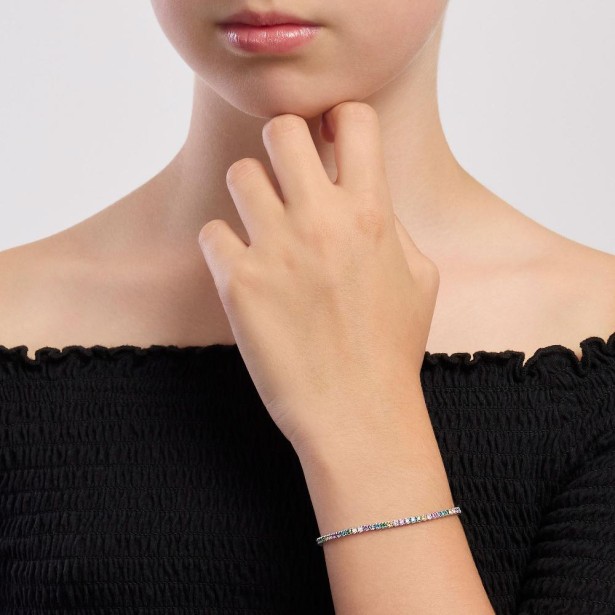 MABINA 533936 - Bracciale in argento 925/°°° corindone sintetico e zirconi