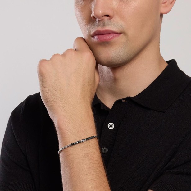 MABINA 533977 - Bracciale in argento 925/°°° ematite e zirconi