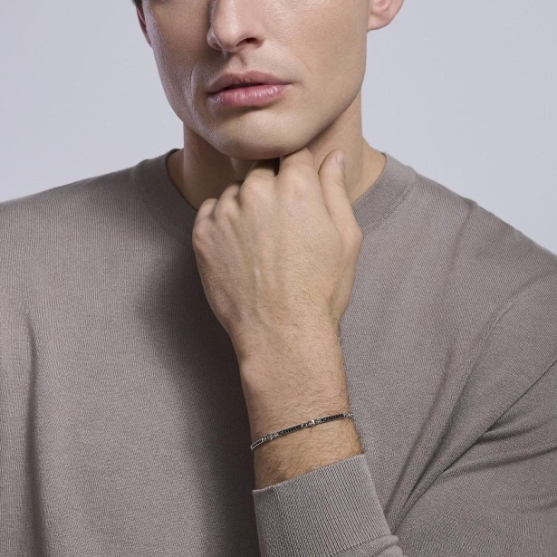 MABINA 533994 - Bracciale in argento 925/°°° elementi placcati oro 18Kt e zirconi