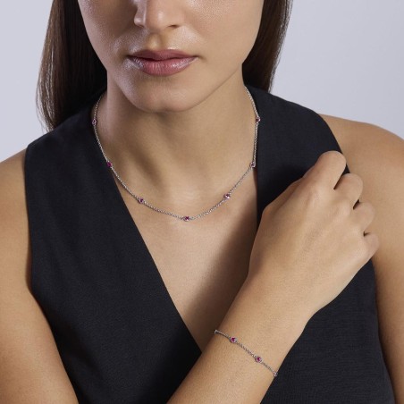 MABINA 533997 - Bracciale in argento 925/°°°  e rubini sintetici