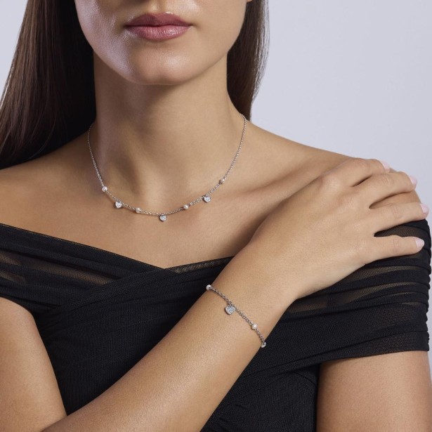 MABINA 533998 - Bracciale in argento 925/°°° perle coltivate e zirconi