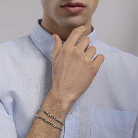 MABINA 534011 - Bracciale in argento 925/°°° elemento placcato oro 18Kt e zirconi