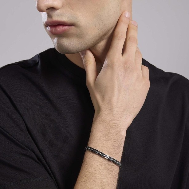 MABINA 534012 - Bracciale in argento 925/°°° ceramica acciaio e zircone