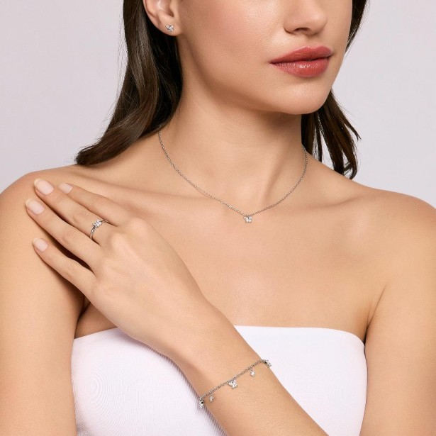 MABINA 553530 - Girocollo in argento 925/°°° e zirconi