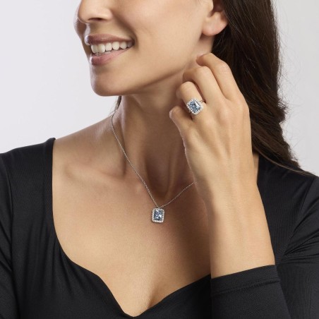 MABINA 553651 - Girocollo in argento 925/°°° acquamarina sintetica e zirconi