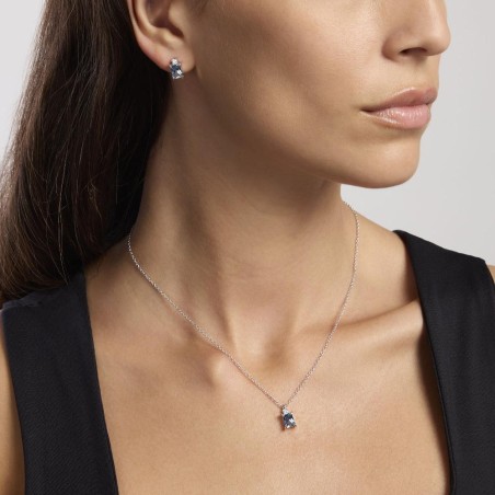 MABINA 563718 - Orecchini in argento 925/°°° acquamarina sintetica e zirconi