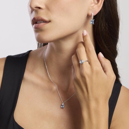MABINA 563721 - Orecchini in argento 925/°°° acquamarina sintetica e zirconi