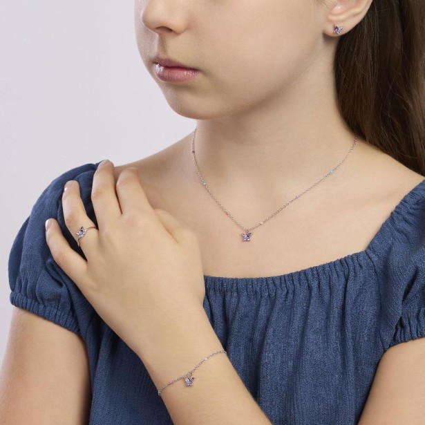 MABINA 563771 - Orecchini in argento 925/°°° tormalina sintetica e zirconi