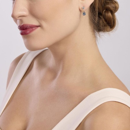 MABINA 563795 - Orecchini in argento 925/°°° acquamarina sintetica e zirconi