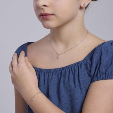 MABINA 563853 - Orecchini in argento 925/°°° corindoni  sintetici e zirconi