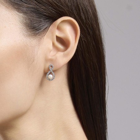 MABINA 563855 - Orecchini in argento 925/°°° perle coltivate e zirconi
