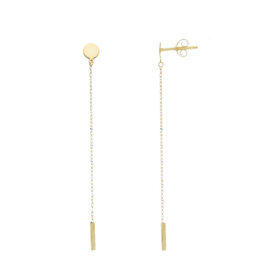 Orecchini pendenti in oro giallo 375/°°°