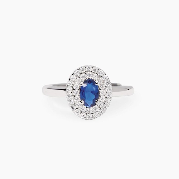 MABINA 523492 - Anello in argento 925/°°° zaffiro sintetico e zirconi