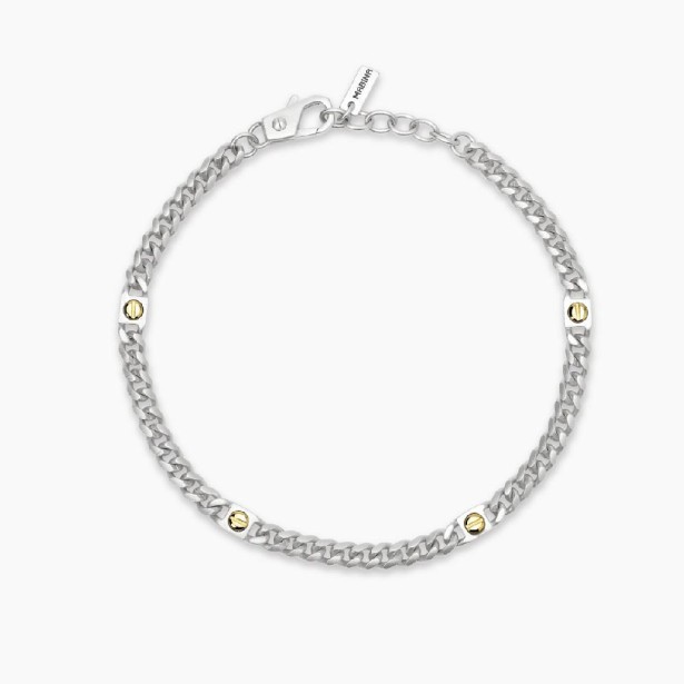 MABINA 534080 - Bracciale in argento 925/°°° e elementi placcati oro 18Kt