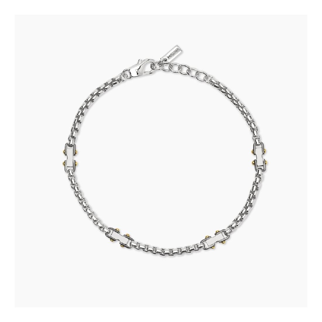 MABINA 534082 - Bracciale in argento 925/°°° e elementi placcati oro 18Kt