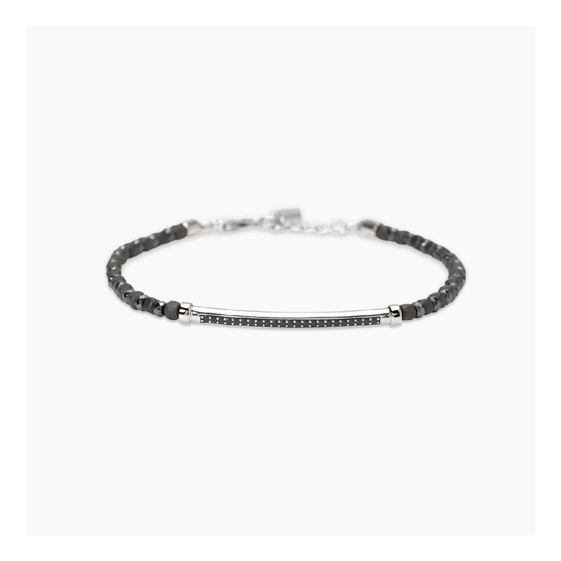 MABINA 534090 - Bracciale in argento 925/°°° ematite e zirconi