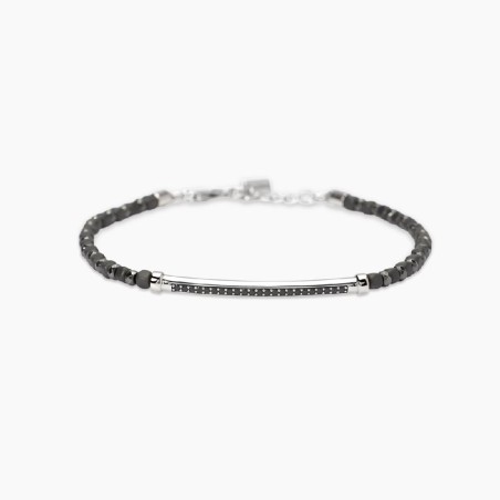 MABINA 534090 - Bracciale in argento 925/°°° ematite e zirconi
