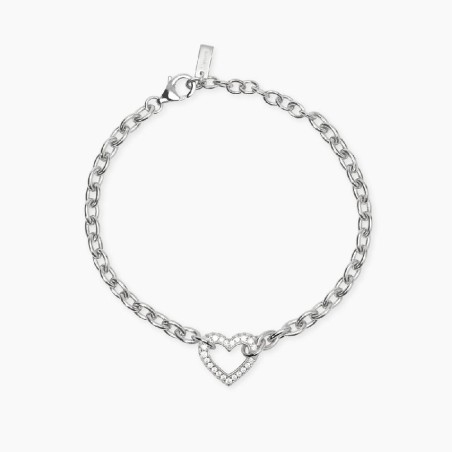 MABINA 534102 Bracciale con catena rolò e cuore
