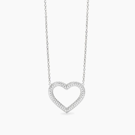 MABINA 553832 Girocollo con cuore in zirconi