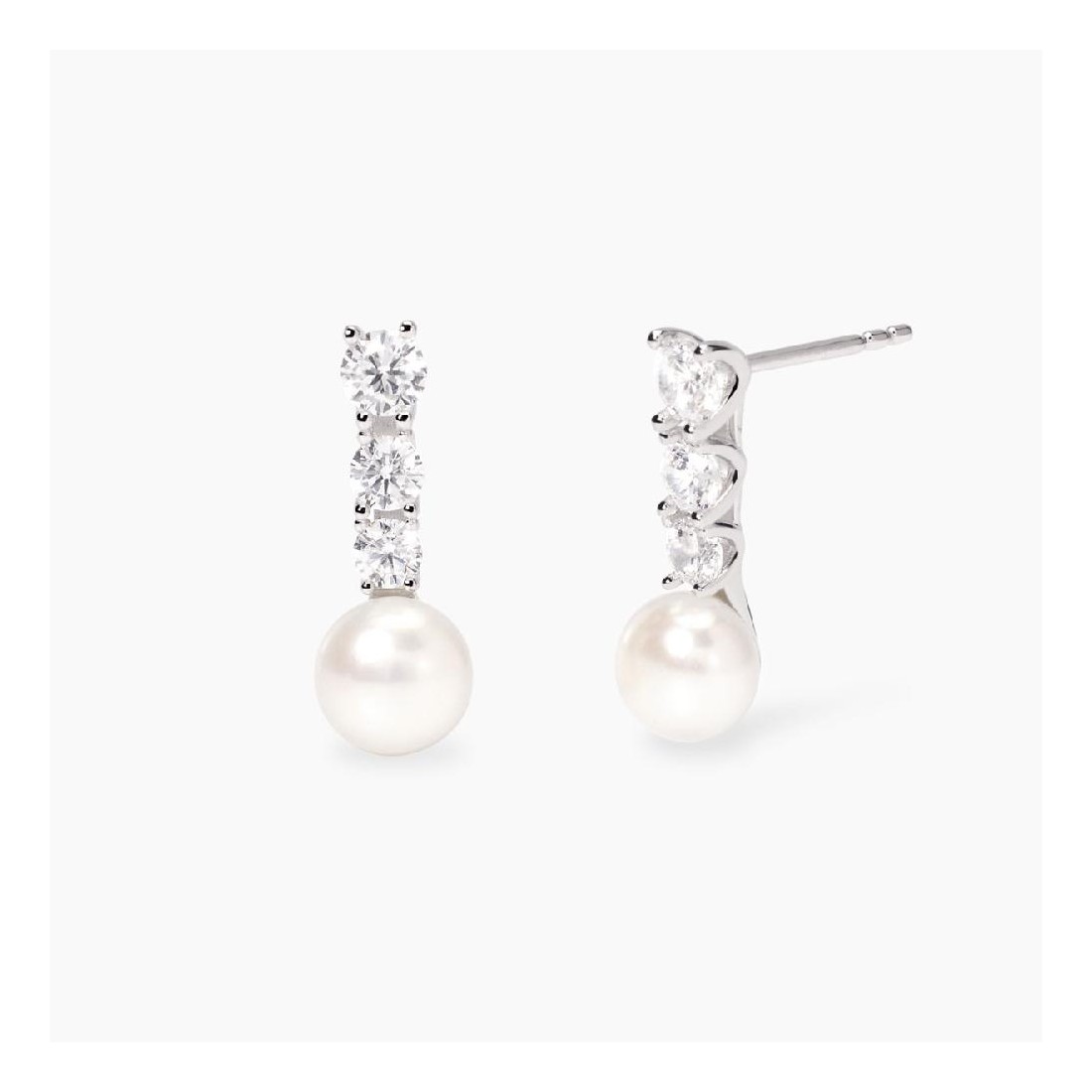 MABINA 563926 - Orecchini in argento 925/°°° perle coltivate e zirconi