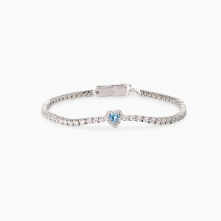 MABINA 534107 - Bracciale in argento 925/°°° acquamarina sintetica e zirconi