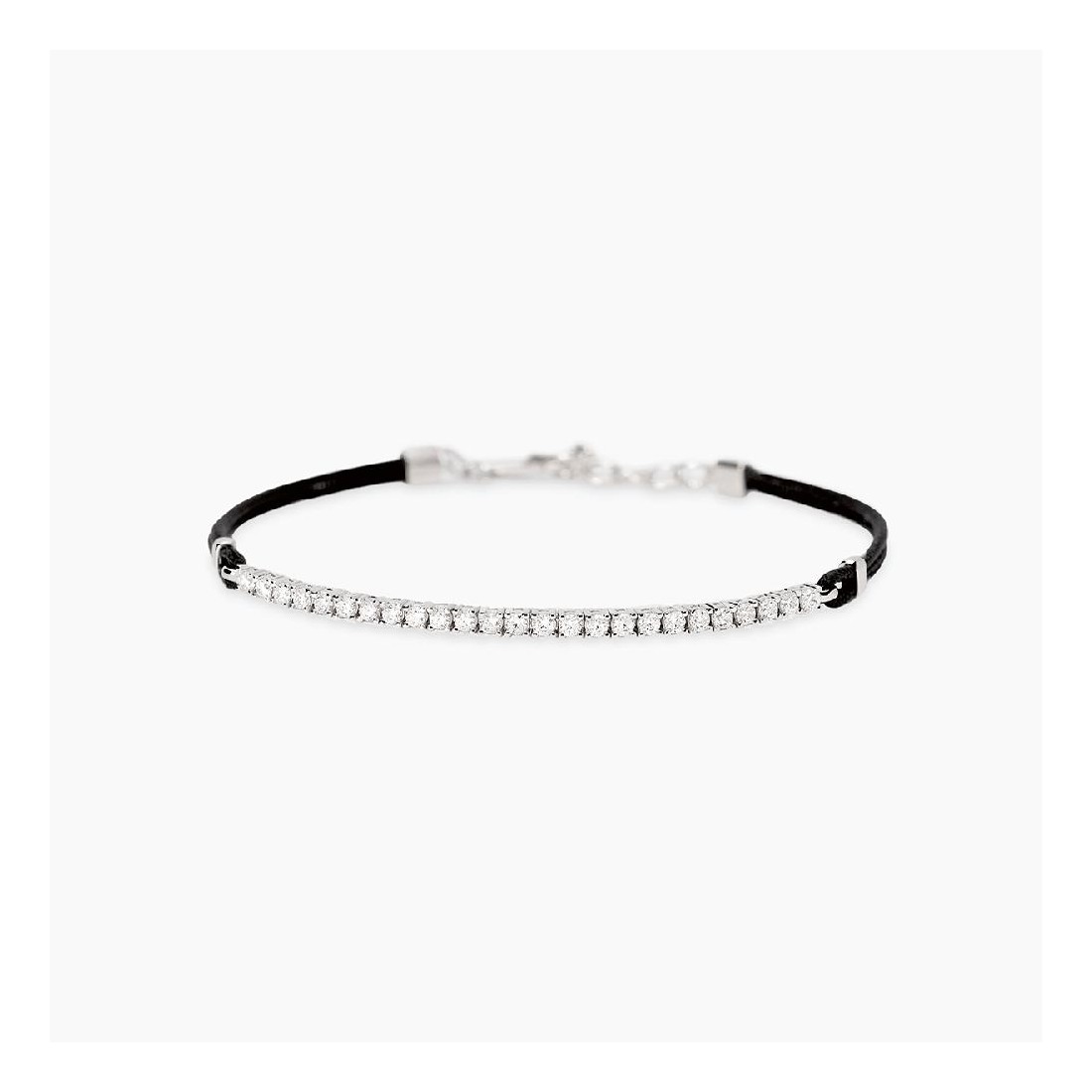 MABINA 534122 - Bracciale in argento 925/°°° nylon e zirconi