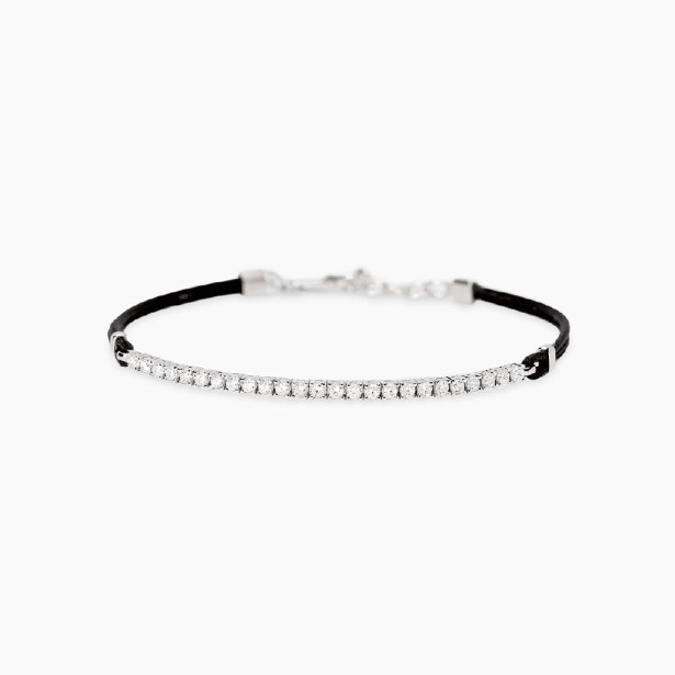 MABINA 534122 - Bracciale in argento 925/°°° nylon e zirconi