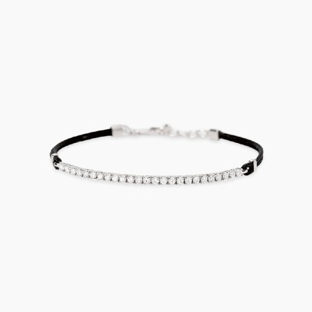 MABINA 534122 - Bracciale in argento 925/°°° nylon e zirconi