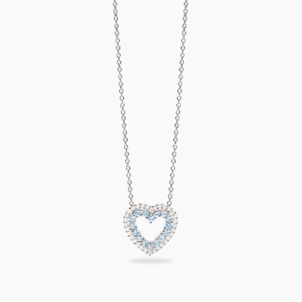 MABINA 553817 - Girocollo in argento 925/°°° acquamarina sintetica e zirconi