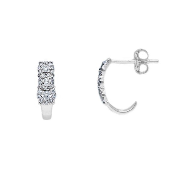 Orecchini in oro bianco 375/ooo con diamante