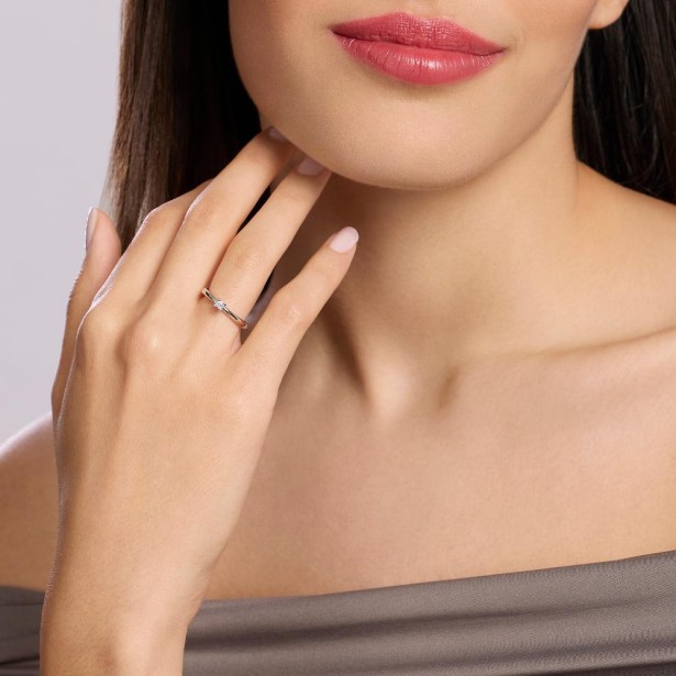 MABINA 523470 - Anello in argento 925/°°° e diamante lab-grown