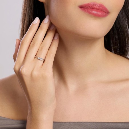 MABINA 523473 -Anello in argento 925/°°°  trilogy e diamanti lab-grown