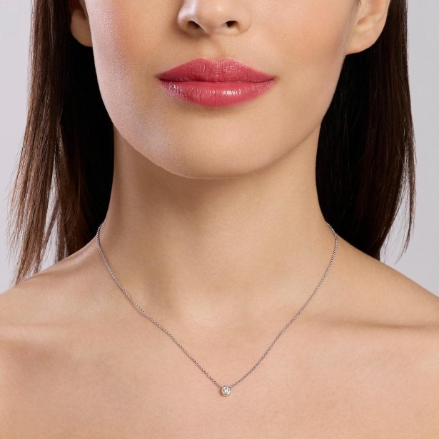 MABINA 553807 - Girocollo in argento 925/°°°  e diamanti lab-grown