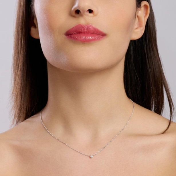 MABINA 553808 - Girocollo in argento 925/°°°  e diamanti lab-grown