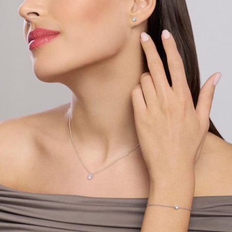 MABINA 553810 - Girocollo in argento 925/°°°  e diamanti lab-grown