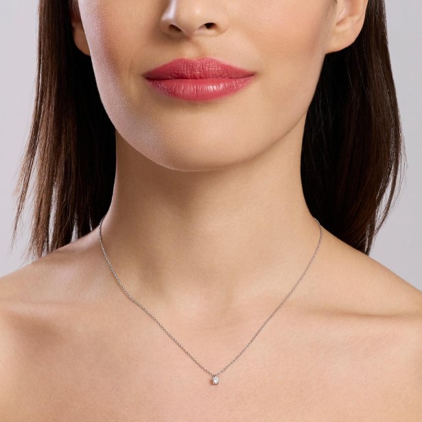 MABINA 553816 - Girocollo in argento 925/°°°  e diamanti lab-grown