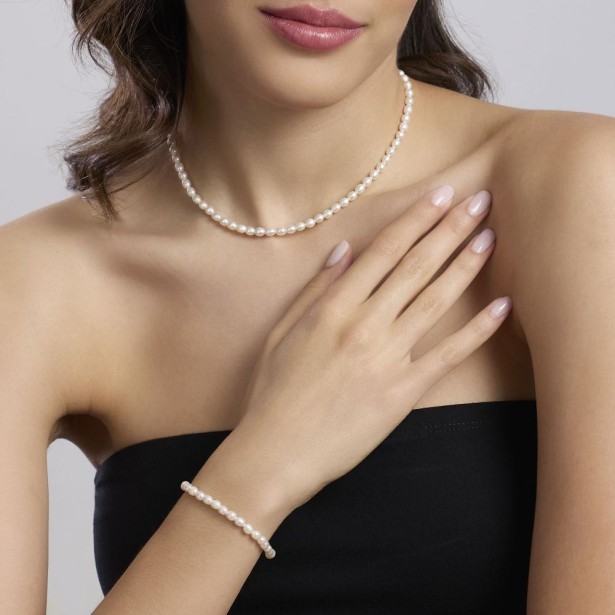 MABINA 553828 - Girocollo in argento 925/°°° e perle coltivate