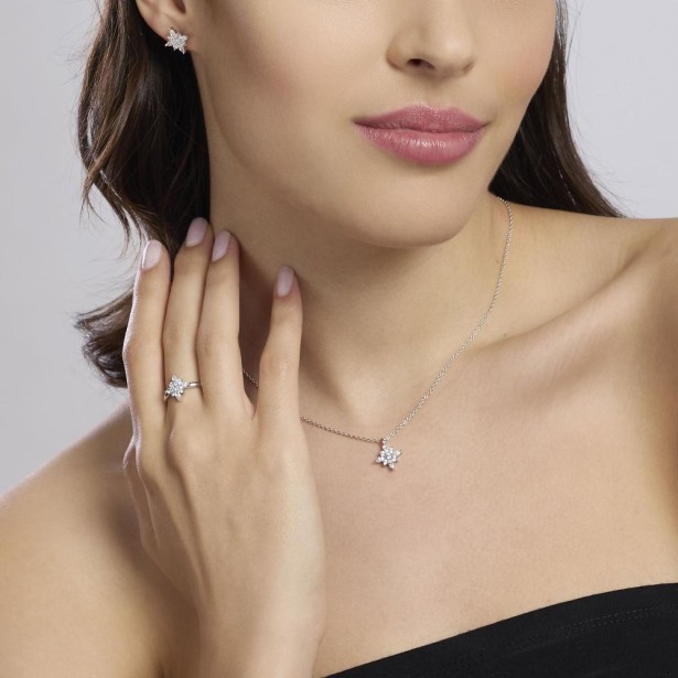 MABINA 553836 Girocollo con  in zirconi