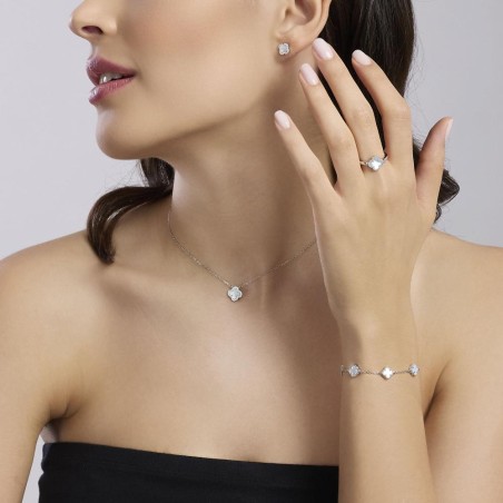 MABINA 553843 - Girocollo in argento 925/°°° madreperla e zirconi