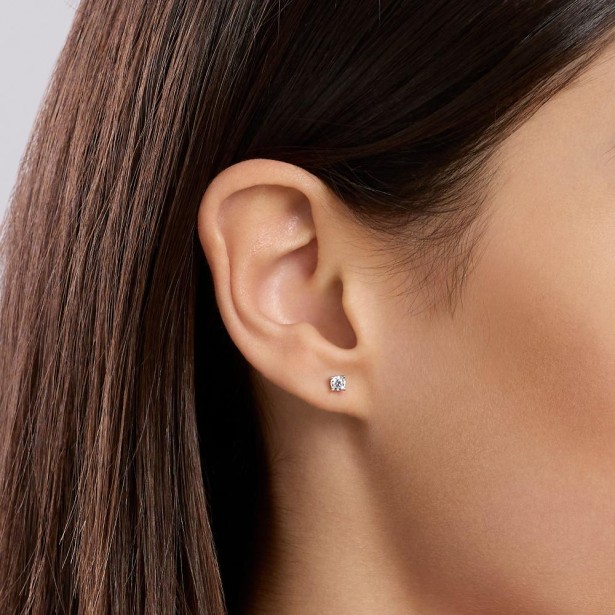 MABINA 563892 - Orecchini in argento 925/°°°  e diamanti lab-grown