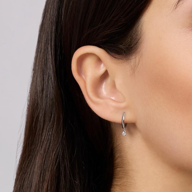 MABINA 563895 - Orecchini in argento 925/°°°  e diamanti lab-grown