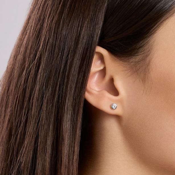 MABINA 563905 - Orecchini in argento 925/°°°  e diamanti lab-grown