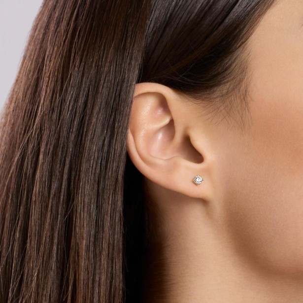 MABINA 563909 - Orecchini in argento 925/°°°  e diamanti lab-grown