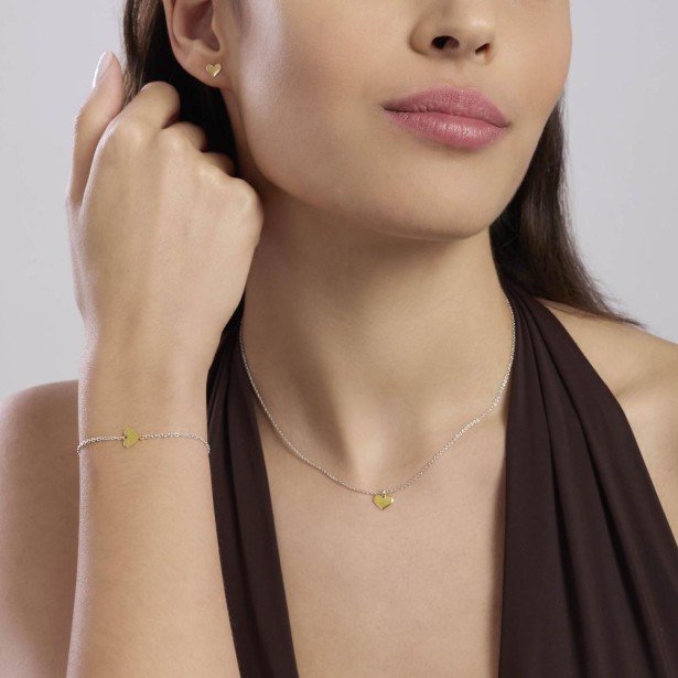 MABINA 563941 - Orecchini in oro 9Kt e argento 925/°°°