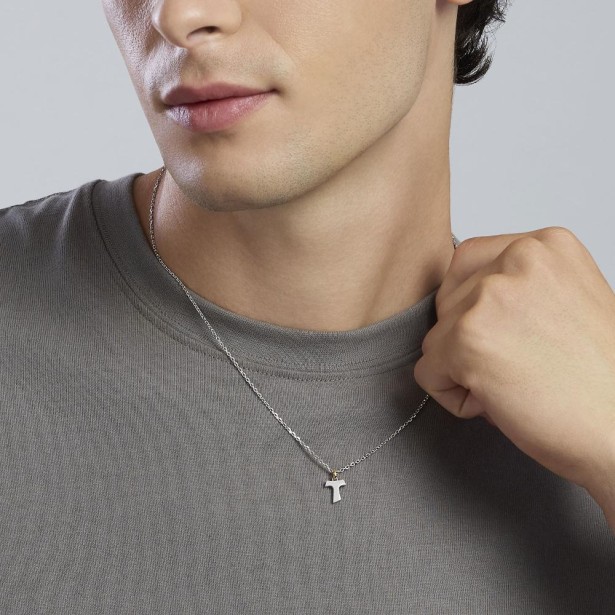 MABINA 553820 - Collana in argento 925/°°° ed elemento placcato oro 18Kt