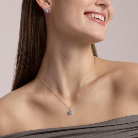 MABINA 553857 - Girocollo in argento 925/°°° e acquamarina sintetica