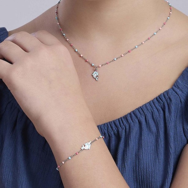 MABINA 553771 - Girocollo in argento 925/°°° e smalto