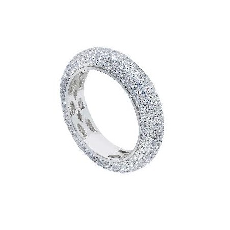 Anello eternity in argento 925/°°° e zirconia cubica