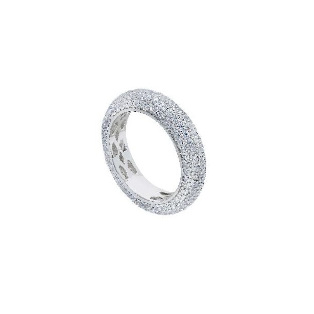 Anello eternity in argento 925/°°° e zirconia cubica